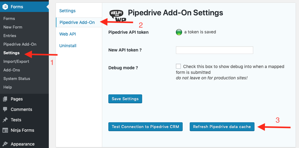 How to clear the PipeDrive CRM cache