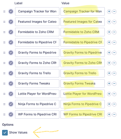Setting field values in Gravity Forms
